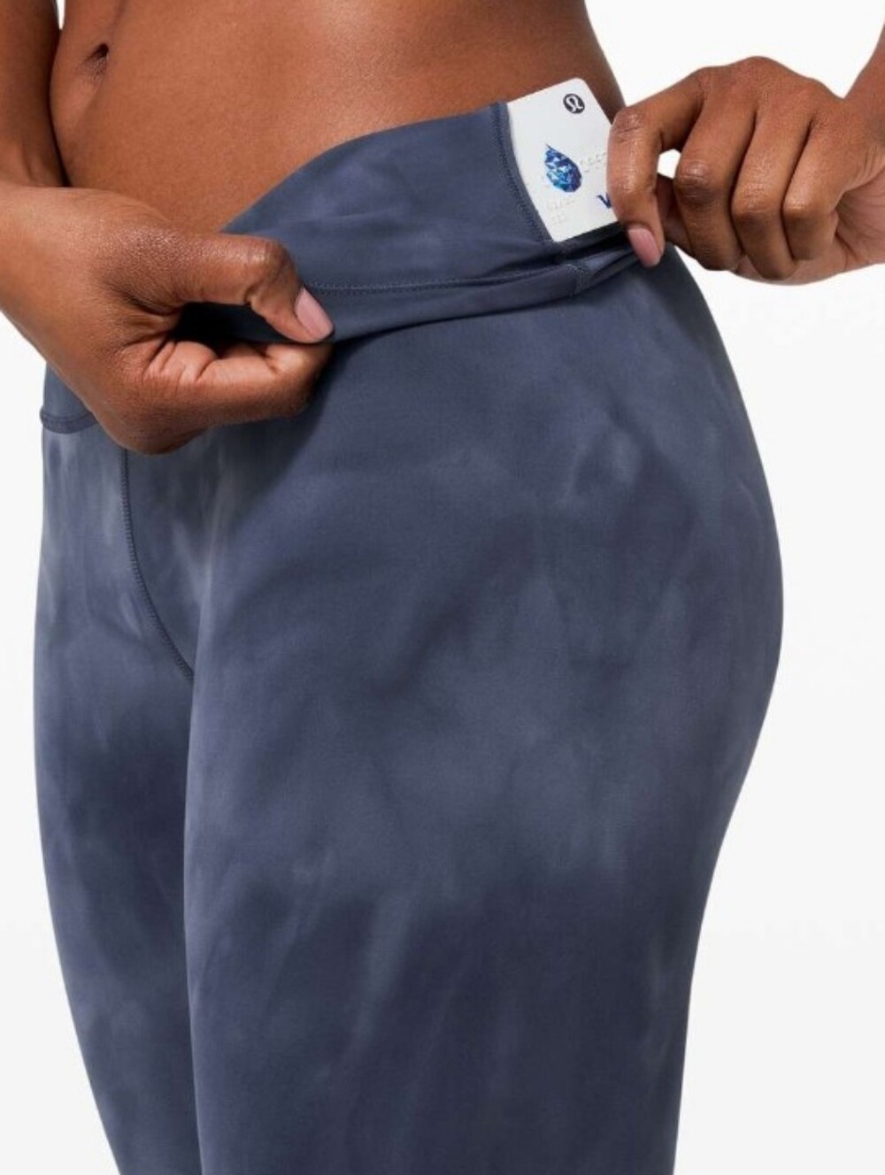 Lululemon Wunder Train High-Rise Diamond Dye Naval Blue Cropped Leggings Size: 2 - Picture 2 of 13